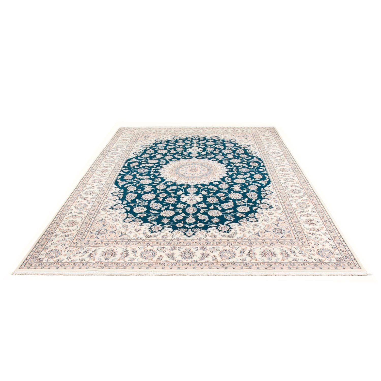 Alfombra persa - Nain - 300 x 200 cm - verde
