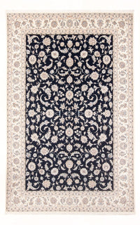 Alfombra persa - Nain - 291 x 200 cm - azul oscuro