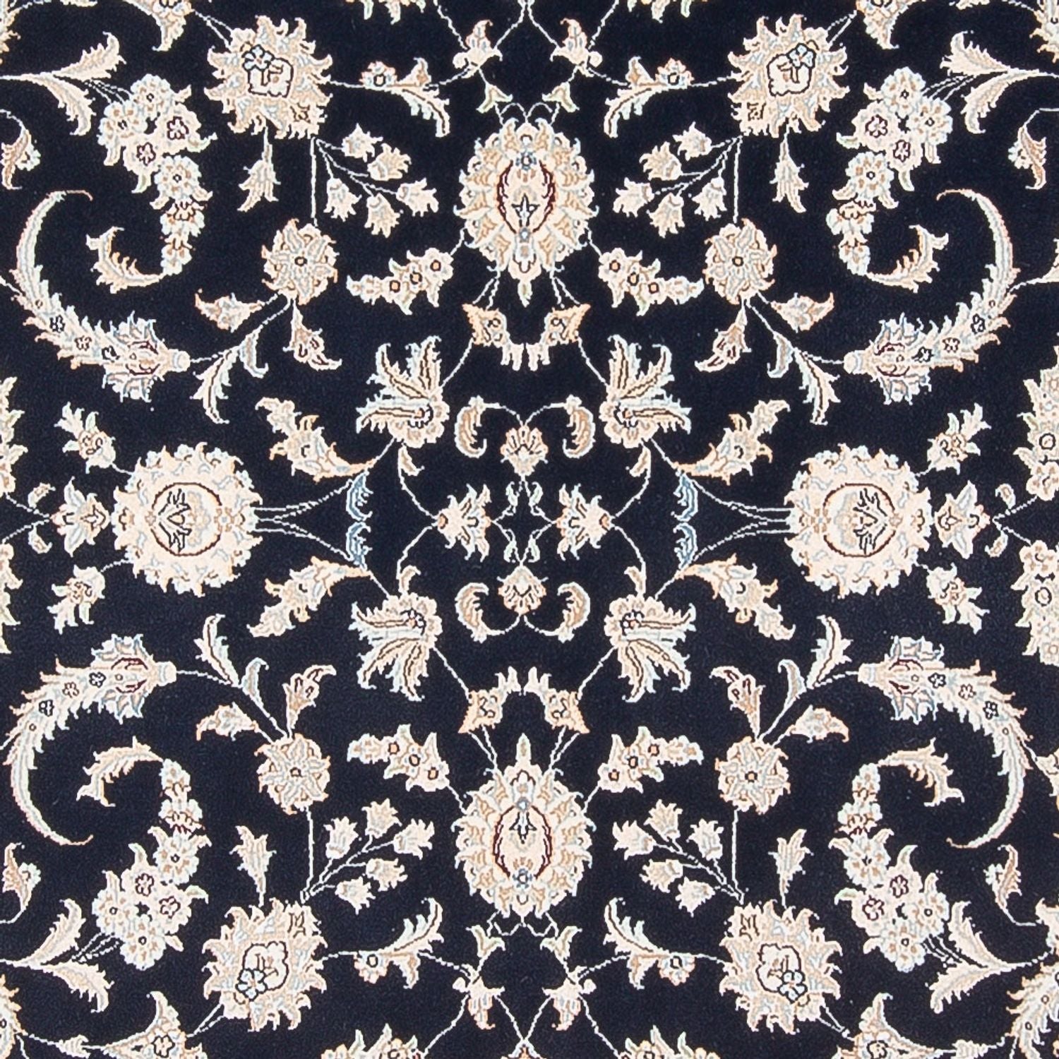 Alfombra persa - Nain - 291 x 200 cm - azul oscuro