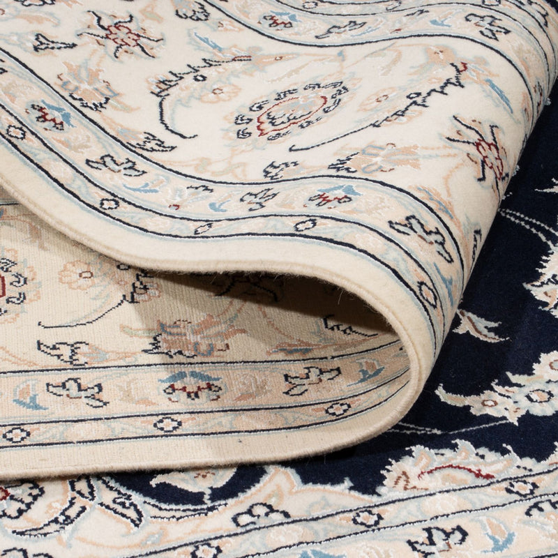 Alfombra persa - Nain - 261 x 223 cm - azul oscuro