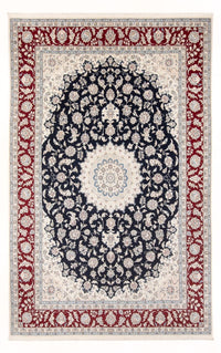 Alfombra persa - Nain - 297 x 198 cm - azul oscuro