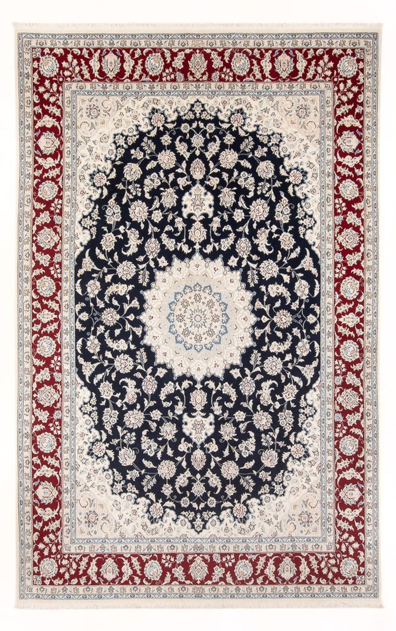 Alfombra persa - Nain - 297 x 198 cm - azul oscuro