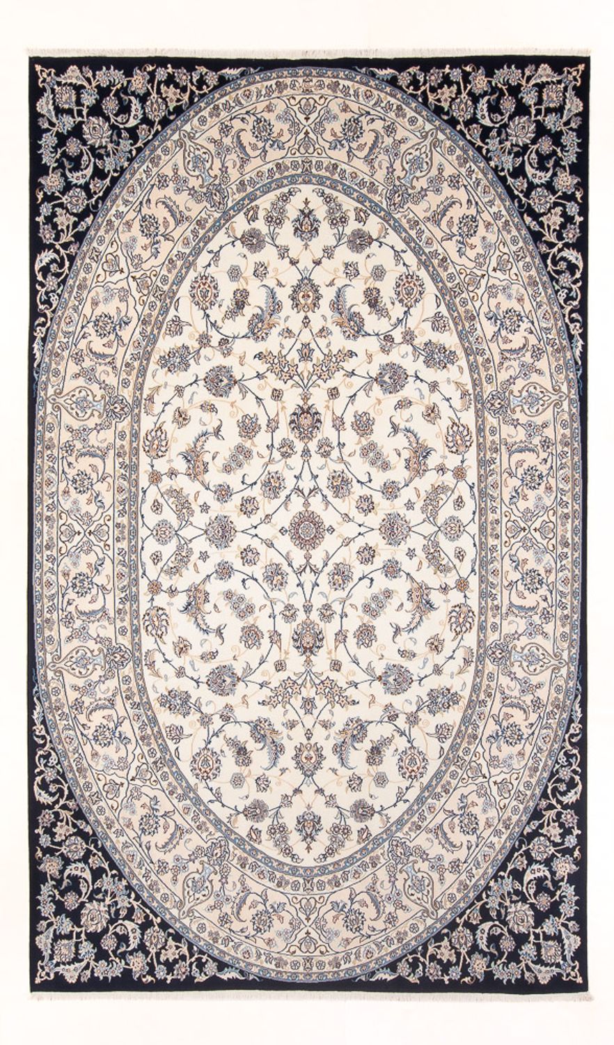 Alfombra persa - Nain - 315 x 198 cm - crema