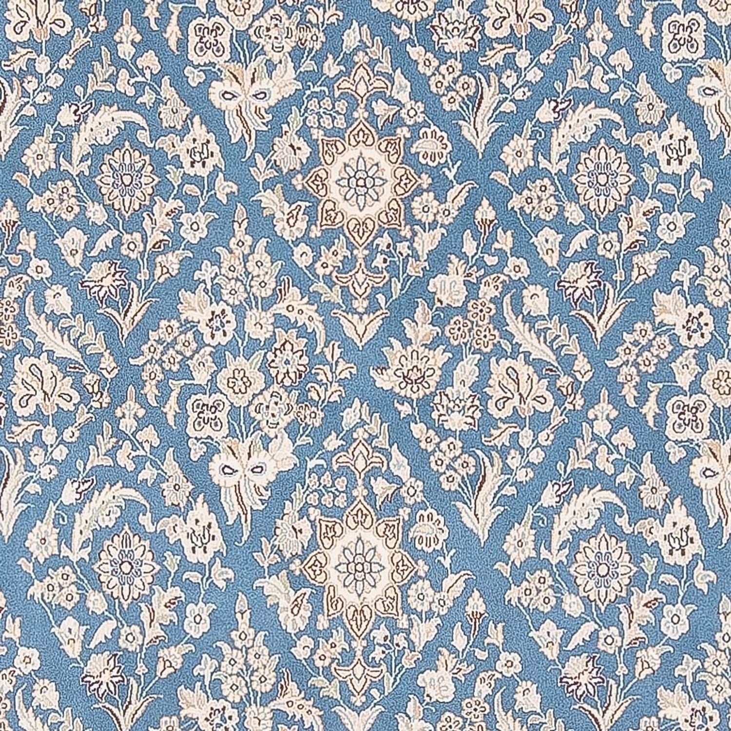Alfombra persa - Nain - 304 x 198 cm - azul claro