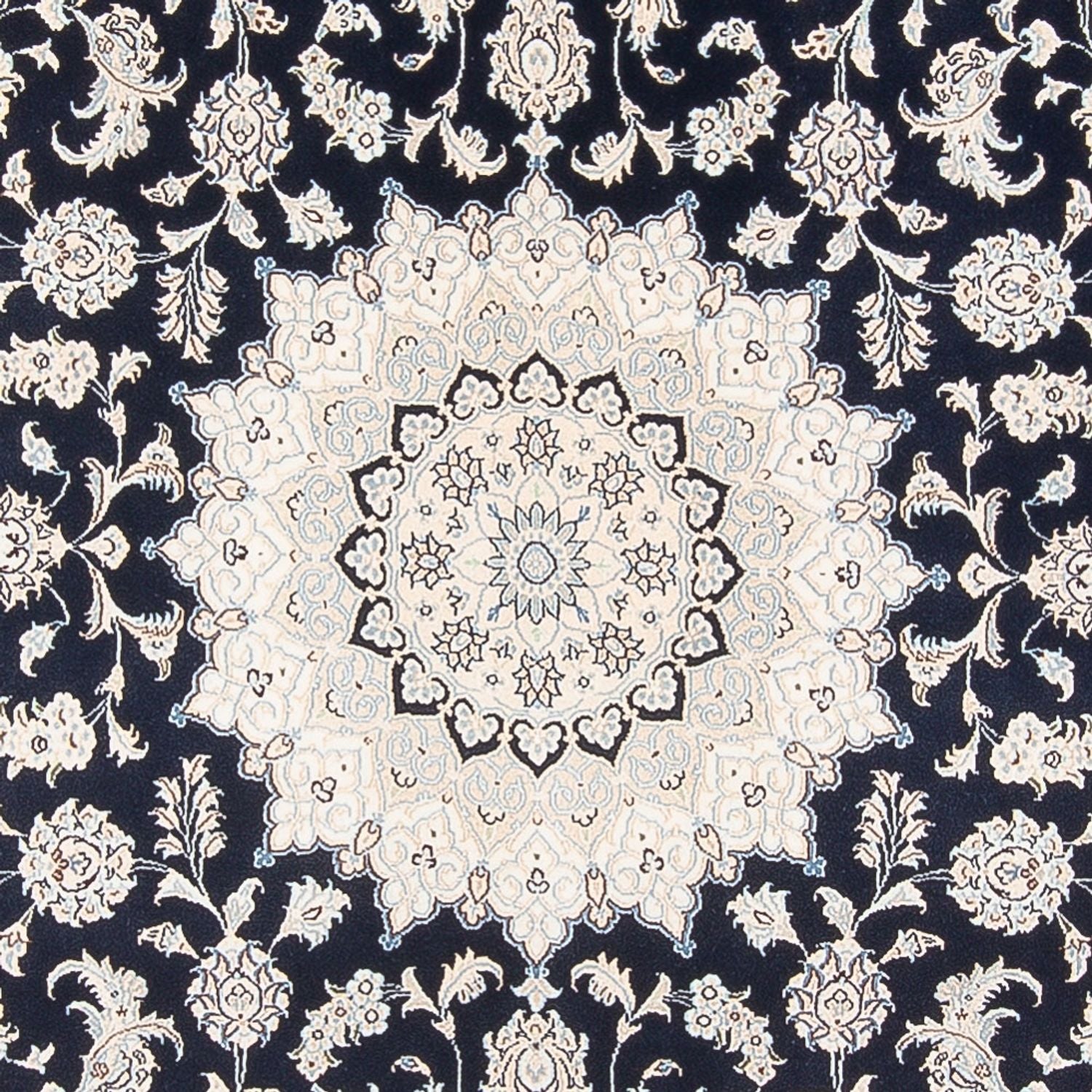Alfombra persa - Nain - 296 x 198 cm - azul oscuro