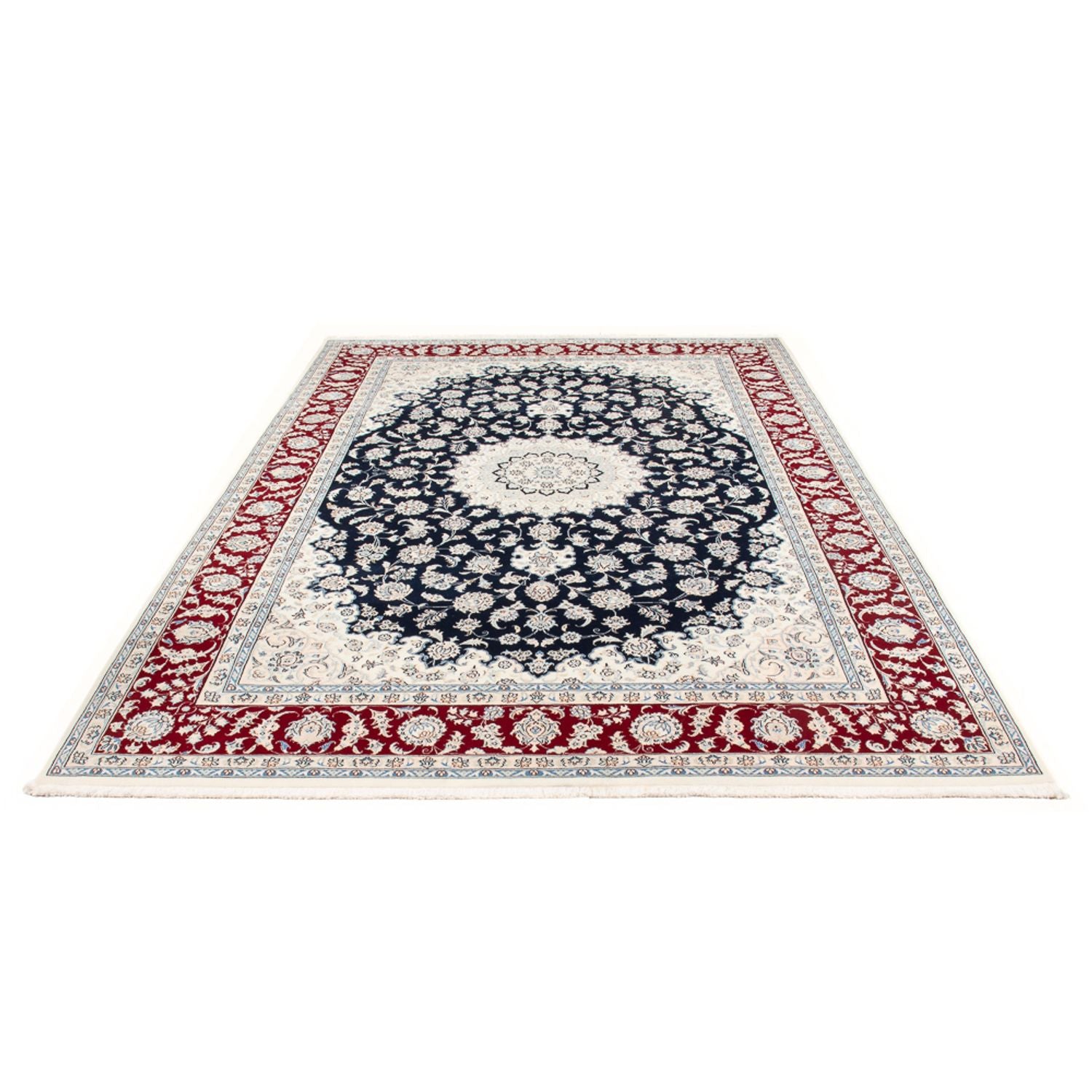 Alfombra persa - Nain - 296 x 198 cm - azul oscuro