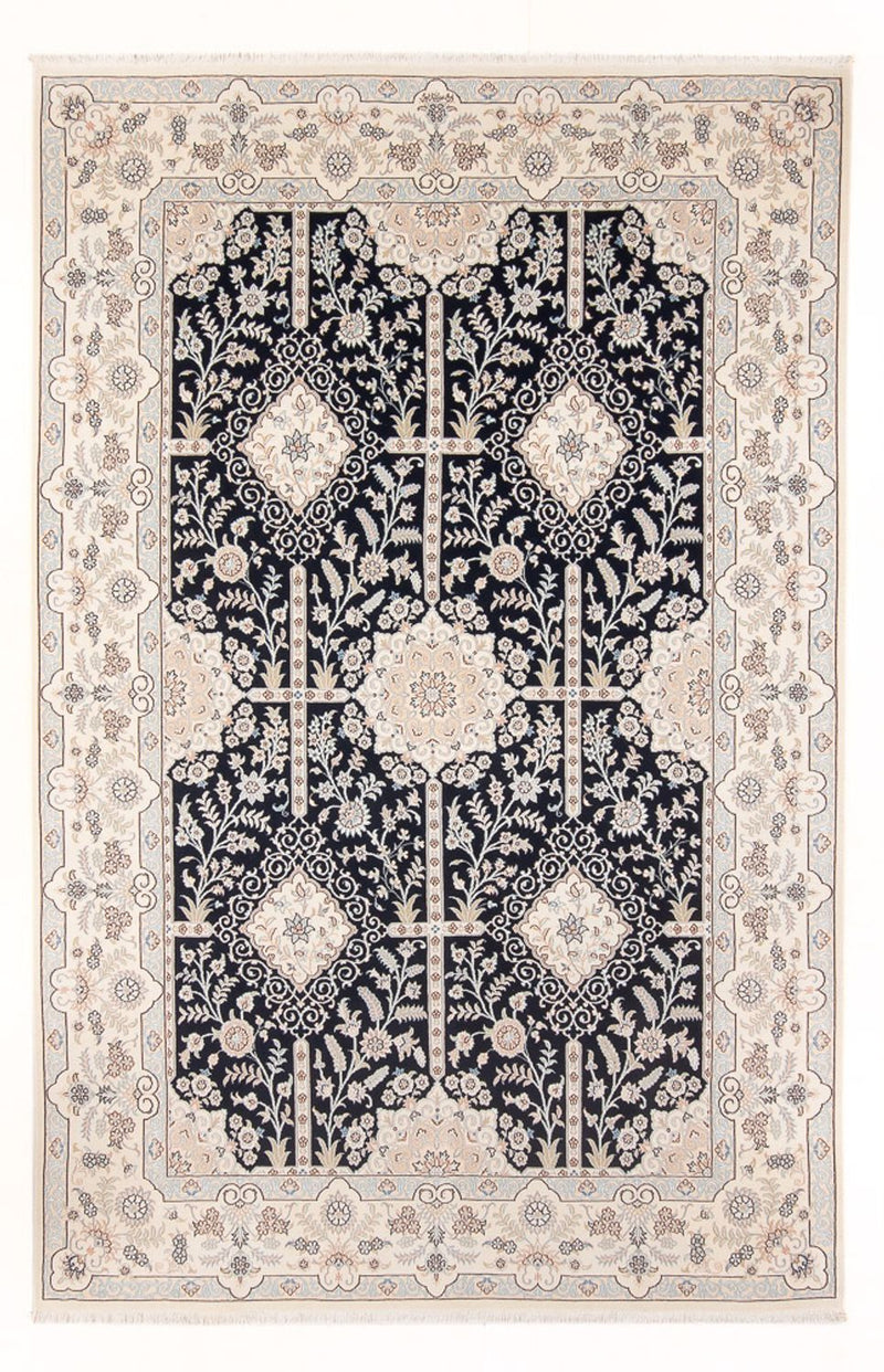Alfombra Persa - Nain - Prima - 294 x 198 cm - azul oscuro