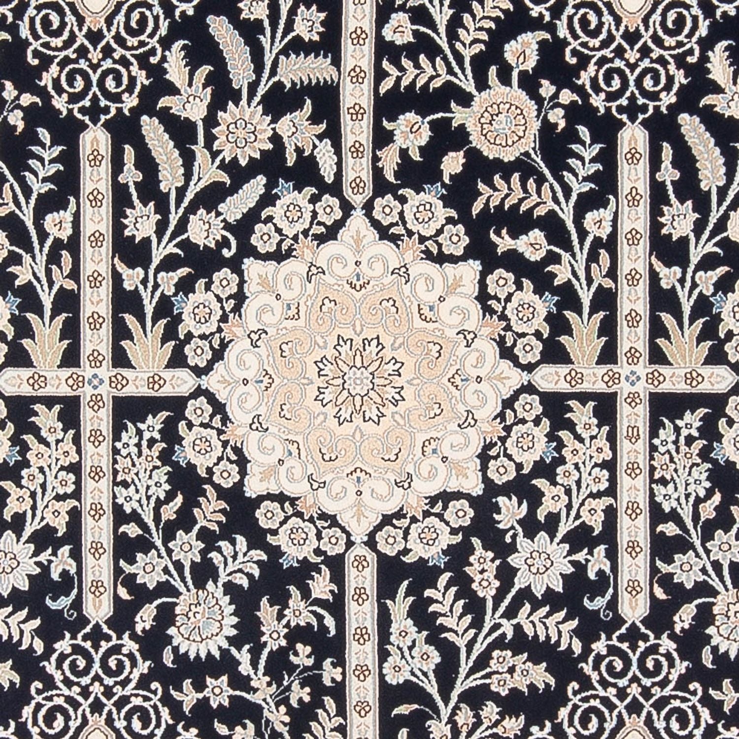 Alfombra Persa - Nain - Prima - 294 x 198 cm - azul oscuro