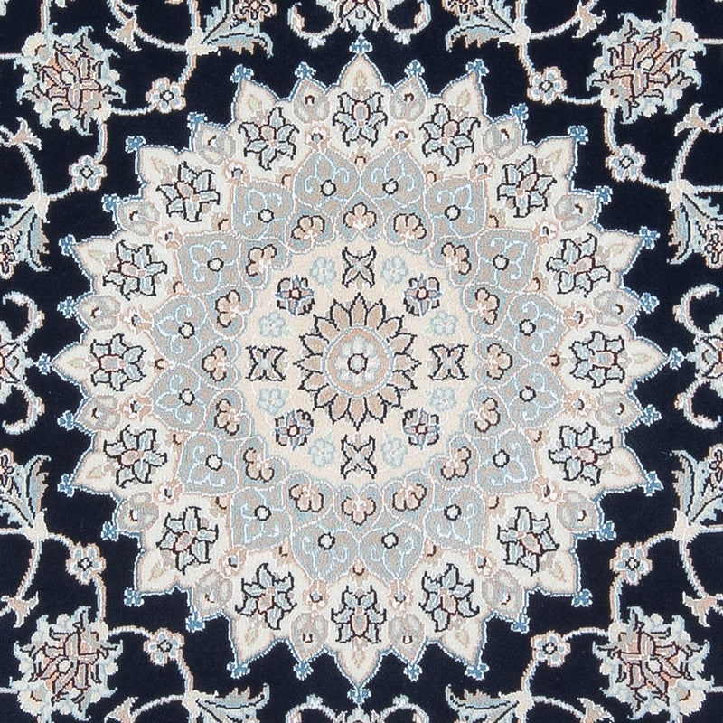 Alfombra Persa - Nain - Prima redondo  - 150 x 150 cm - azul oscuro