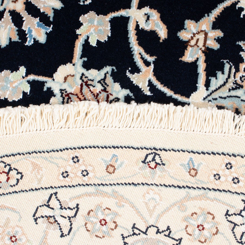 Alfombra Persa - Nain - Prima redondo  - 150 x 150 cm - azul oscuro