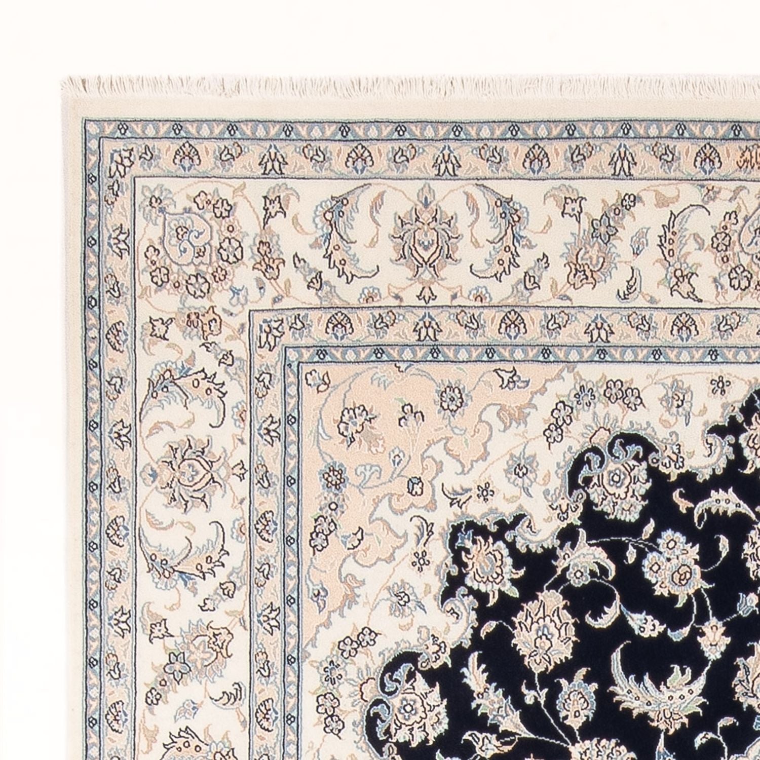Alfombra Persa - Nain - Prima - 303 x 200 cm - azul oscuro