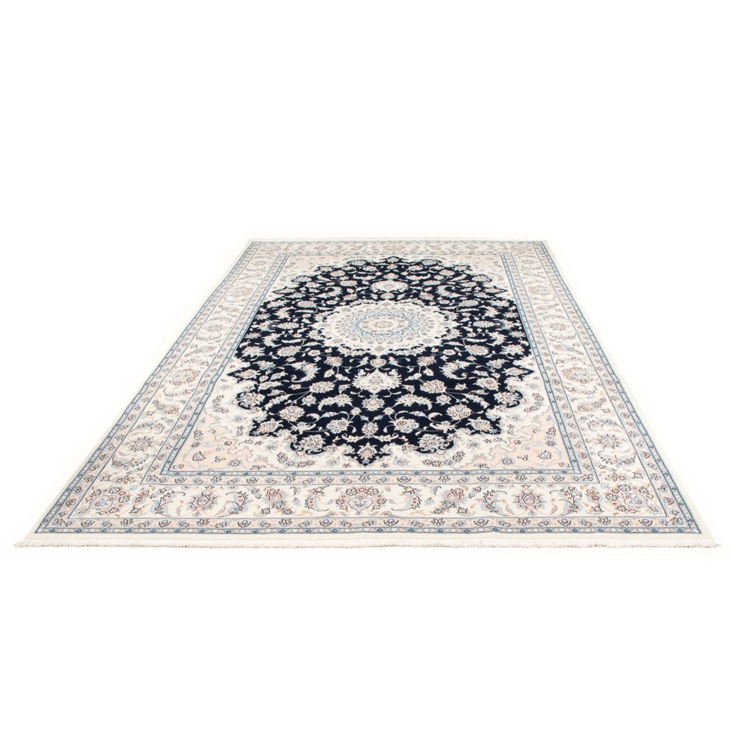 Alfombra Persa - Nain - Prima - 303 x 200 cm - azul oscuro