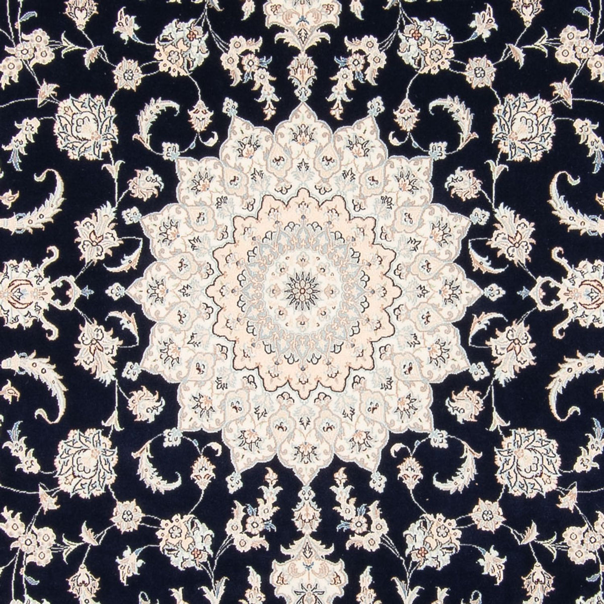 Alfombra persa - Nain - 280 x 227 cm - azul oscuro
