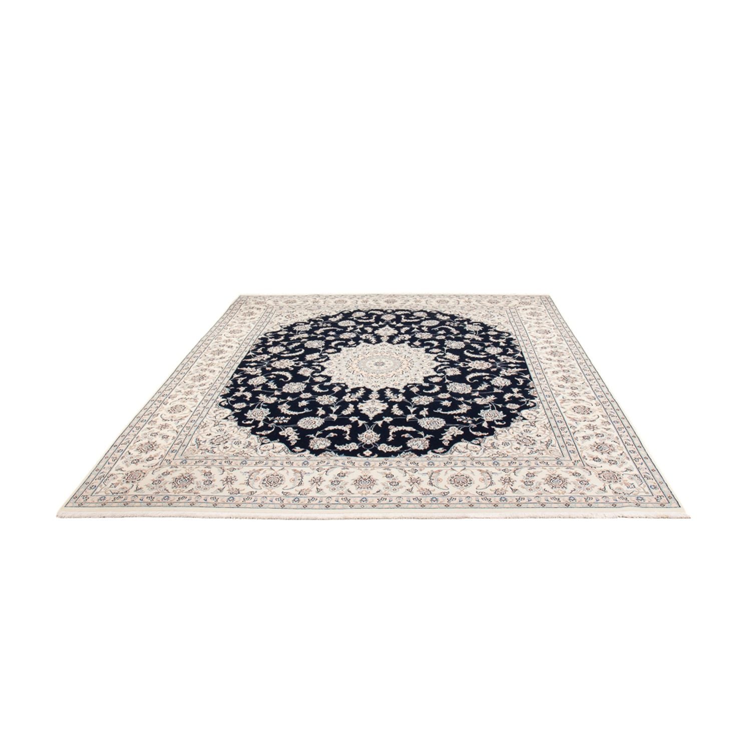Alfombra persa - Nain - 280 x 227 cm - azul oscuro