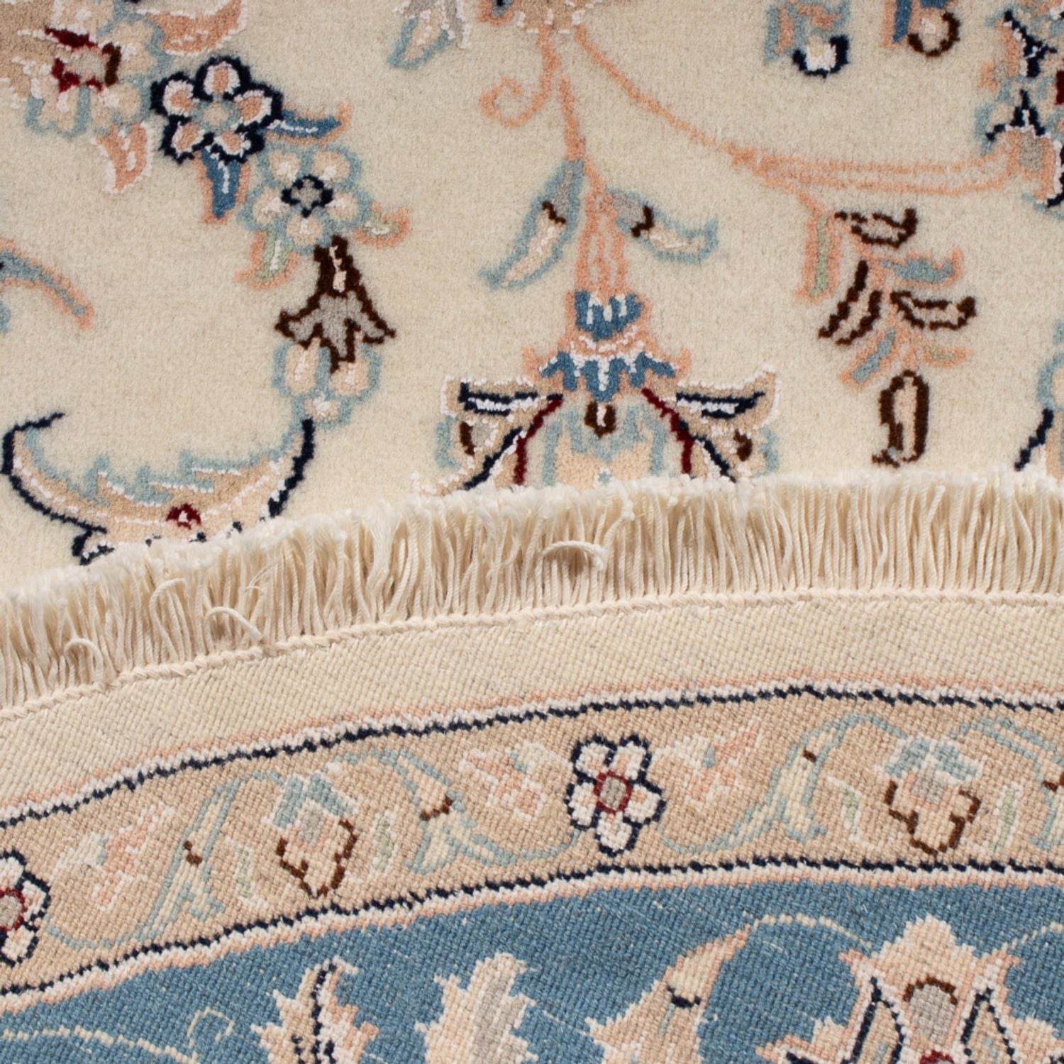 Alfombra Persa - Nain - Prima redondo  - 150 x 150 cm - crema
