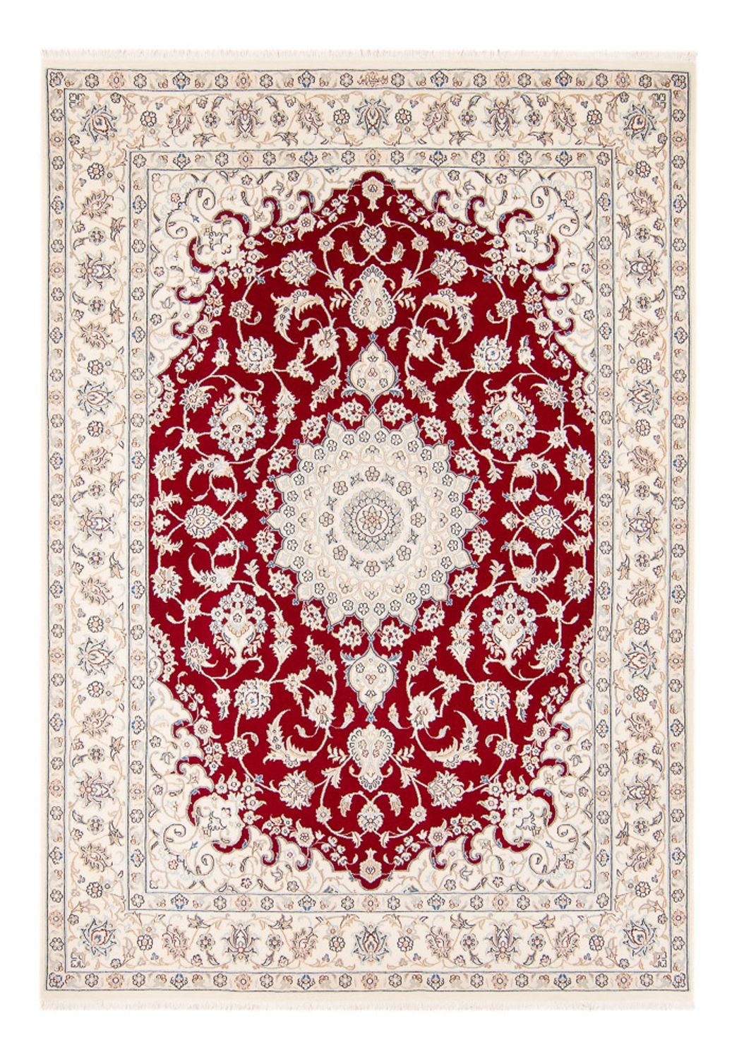 Alfombra persa - Nain - 242 x 168 cm - rojo