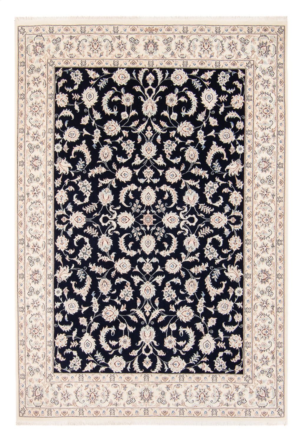 Alfombra persa - Nain - 235 x 172 cm - azul oscuro