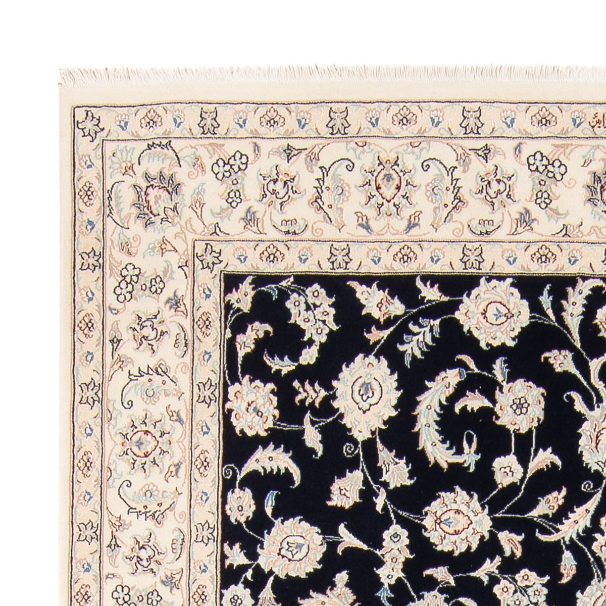 Alfombra persa - Nain - 235 x 172 cm - azul oscuro