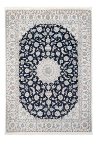 Alfombra Persa - Nain - Prima - 207 x 146 cm - azul oscuro