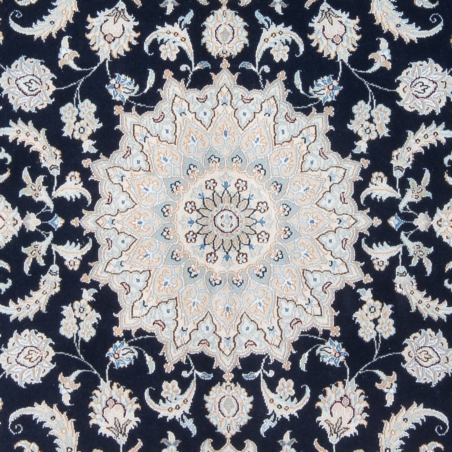 Alfombra Persa - Nain - Prima - 207 x 146 cm - azul oscuro