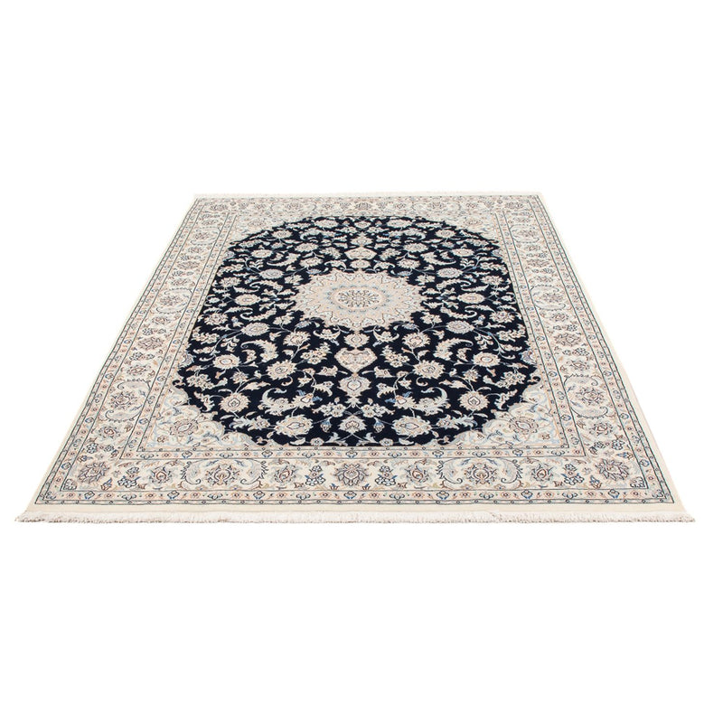 Alfombra Persa - Nain - Prima - 207 x 146 cm - azul oscuro