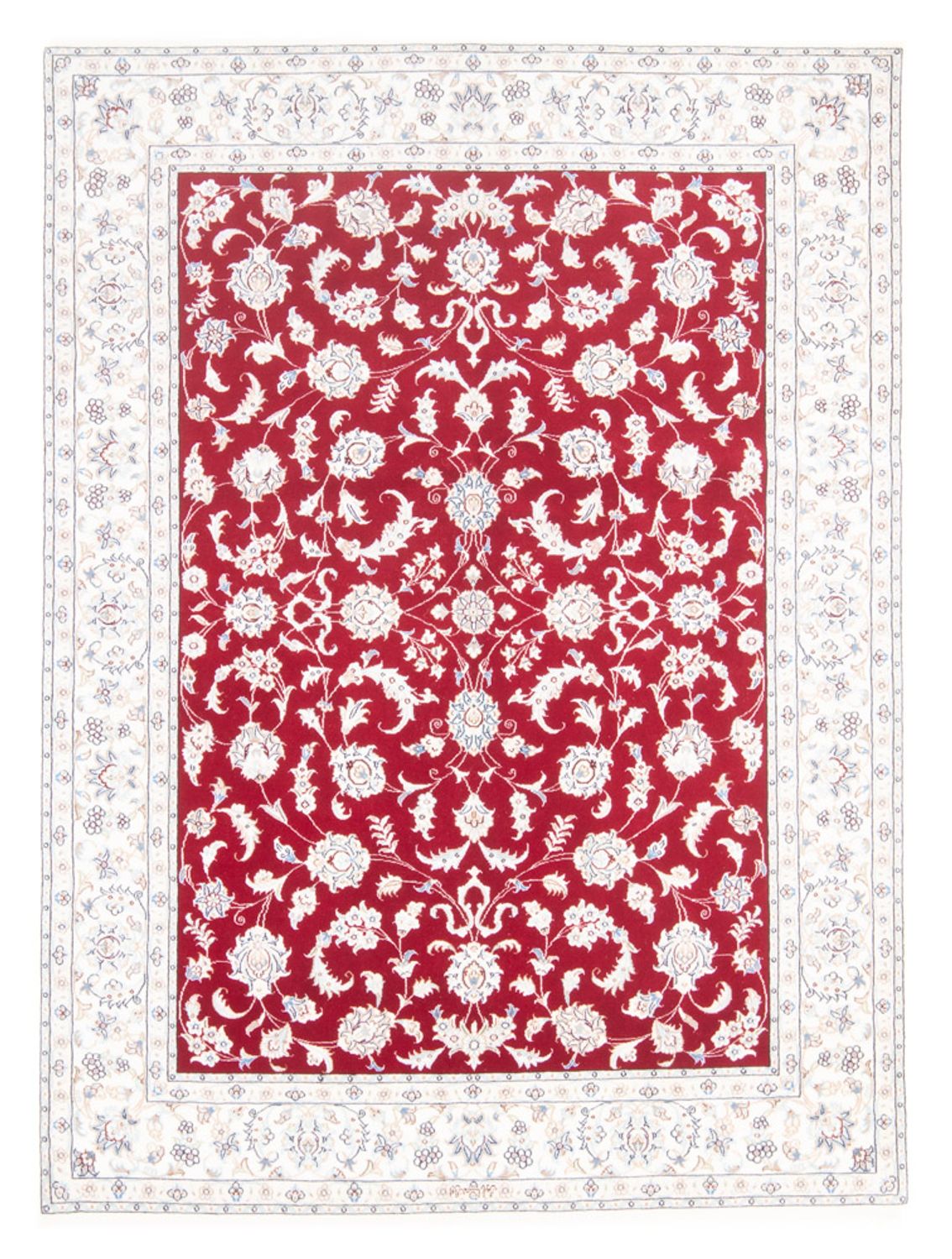 Alfombra Persa - Nain - Real - 207 x 148 cm - rojo