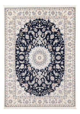 Alfombra Persa - Nain - Prima - 203 x 149 cm - azul oscuro