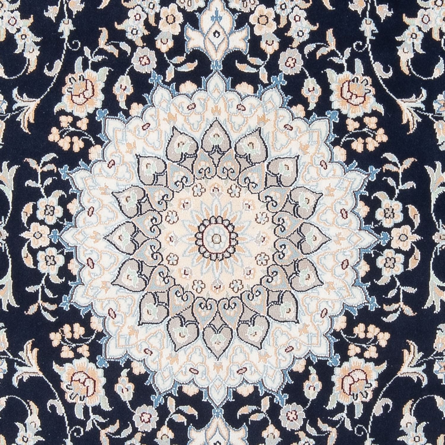 Alfombra Persa - Nain - Prima - 203 x 149 cm - azul oscuro