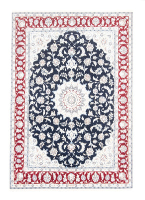 Alfombra Persa - Nain - Real - 203 x 145 cm - azul oscuro