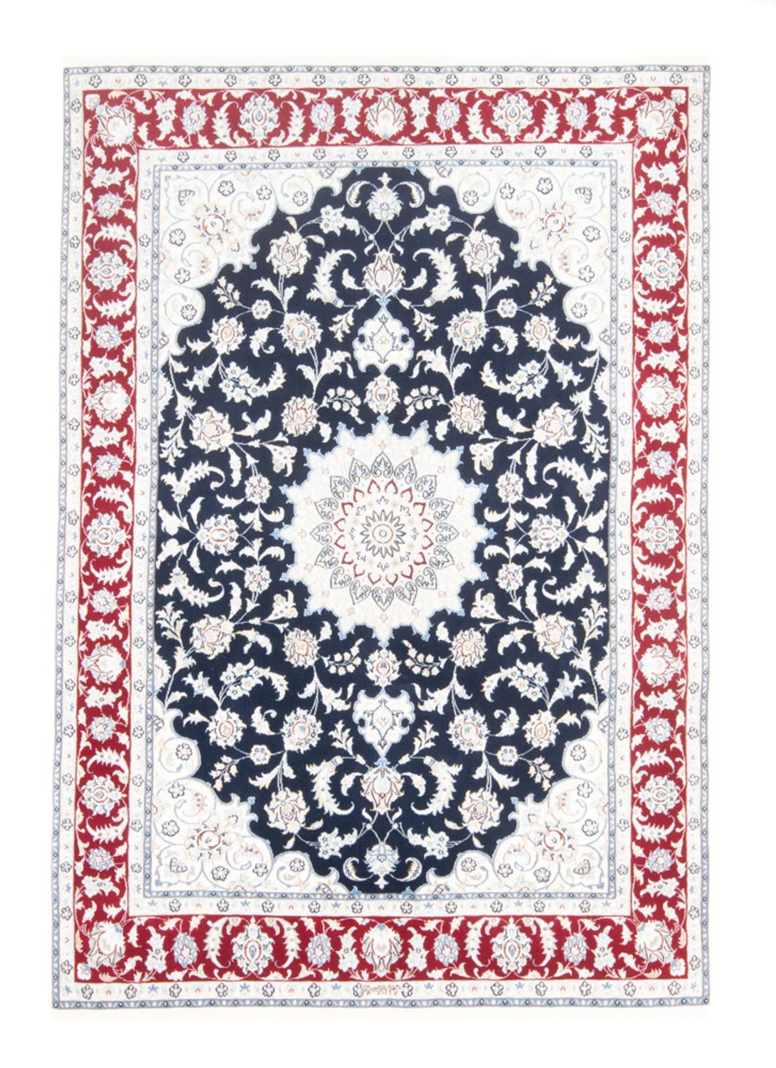 Alfombra Persa - Nain - Real - 203 x 145 cm - azul oscuro