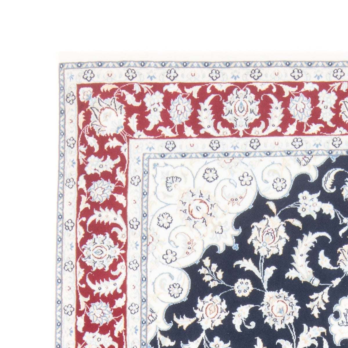Nain - 9La Alfombra 145x203cm - Alfombra persa - azul oscuro
