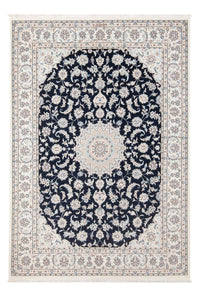 Alfombra Persa - Nain - Prima - 203 x 147 cm - azul oscuro