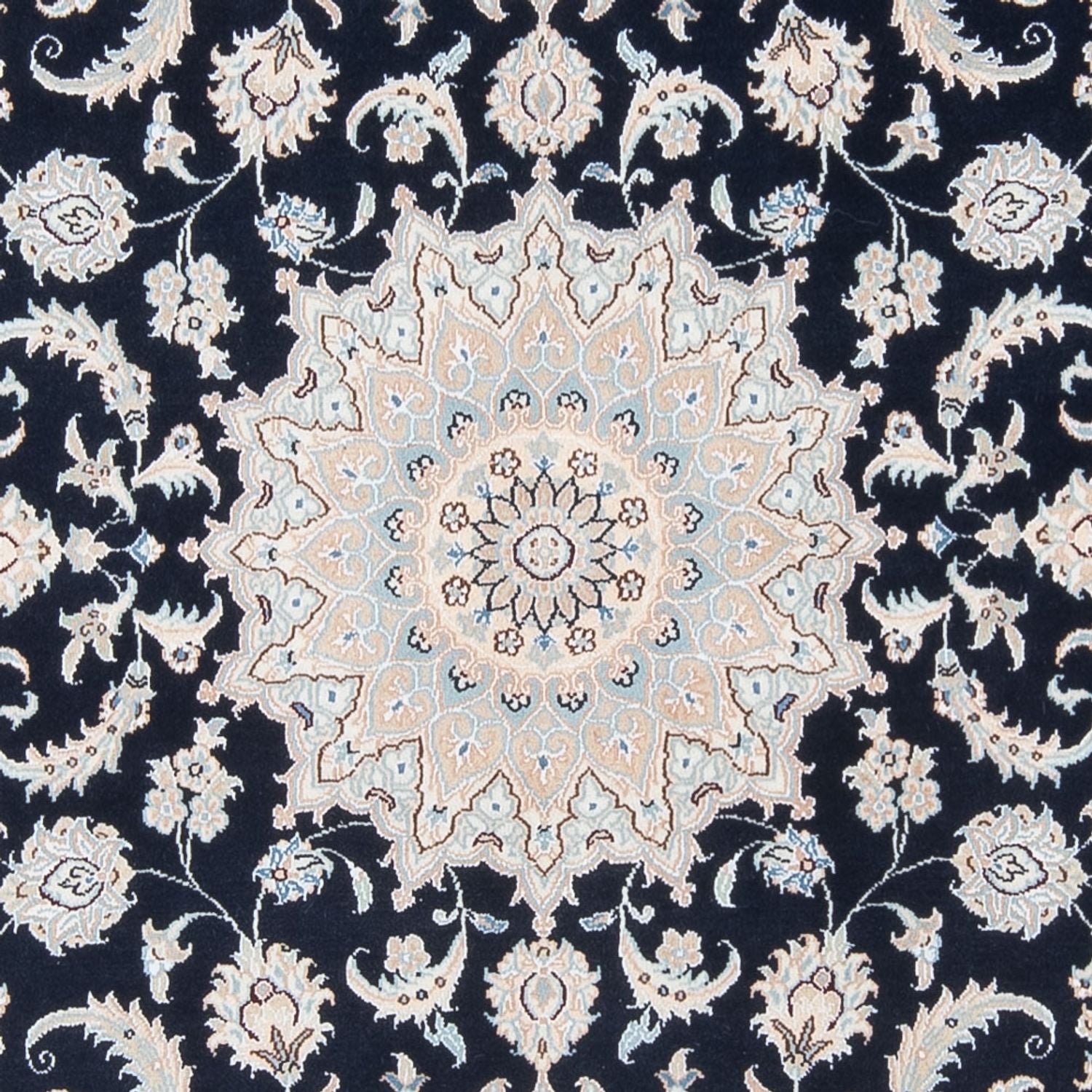 Alfombra Persa - Nain - Prima - 203 x 147 cm - azul oscuro