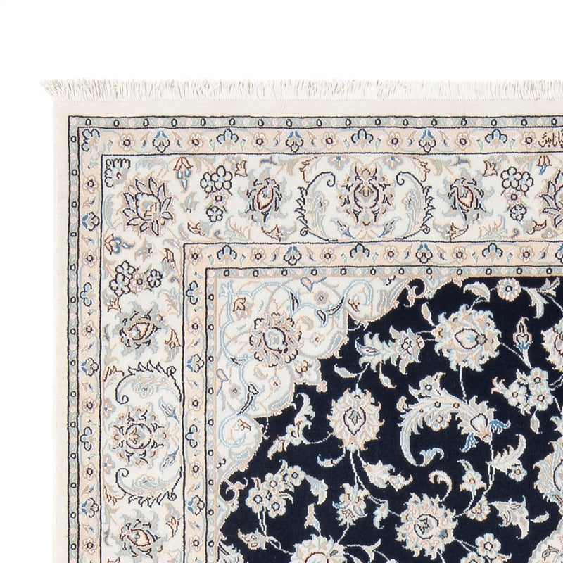 Alfombra Persa - Nain - Prima - 203 x 147 cm - azul oscuro