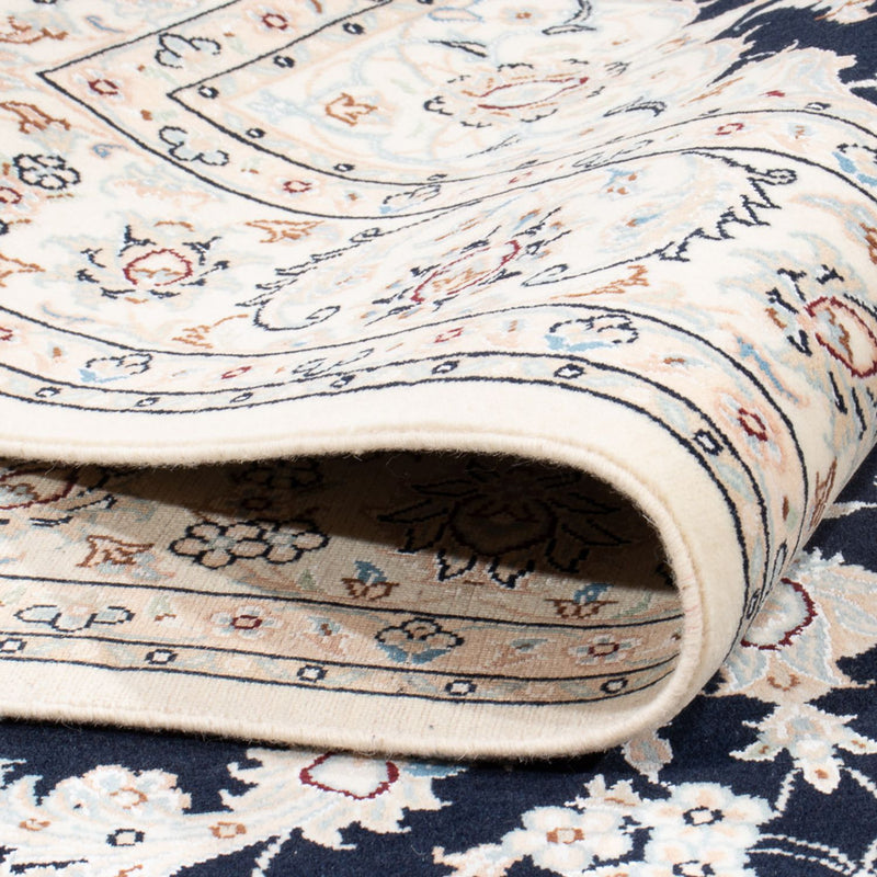 Alfombra Persa - Nain - Prima - 203 x 147 cm - azul oscuro