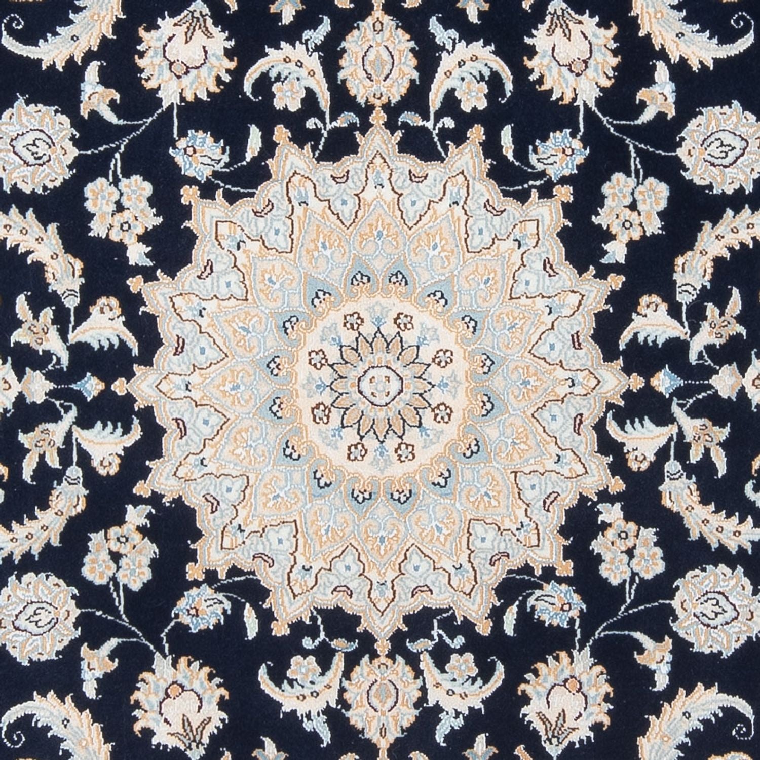 Alfombra Persa - Nain - Prima - 205 x 148 cm - azul oscuro