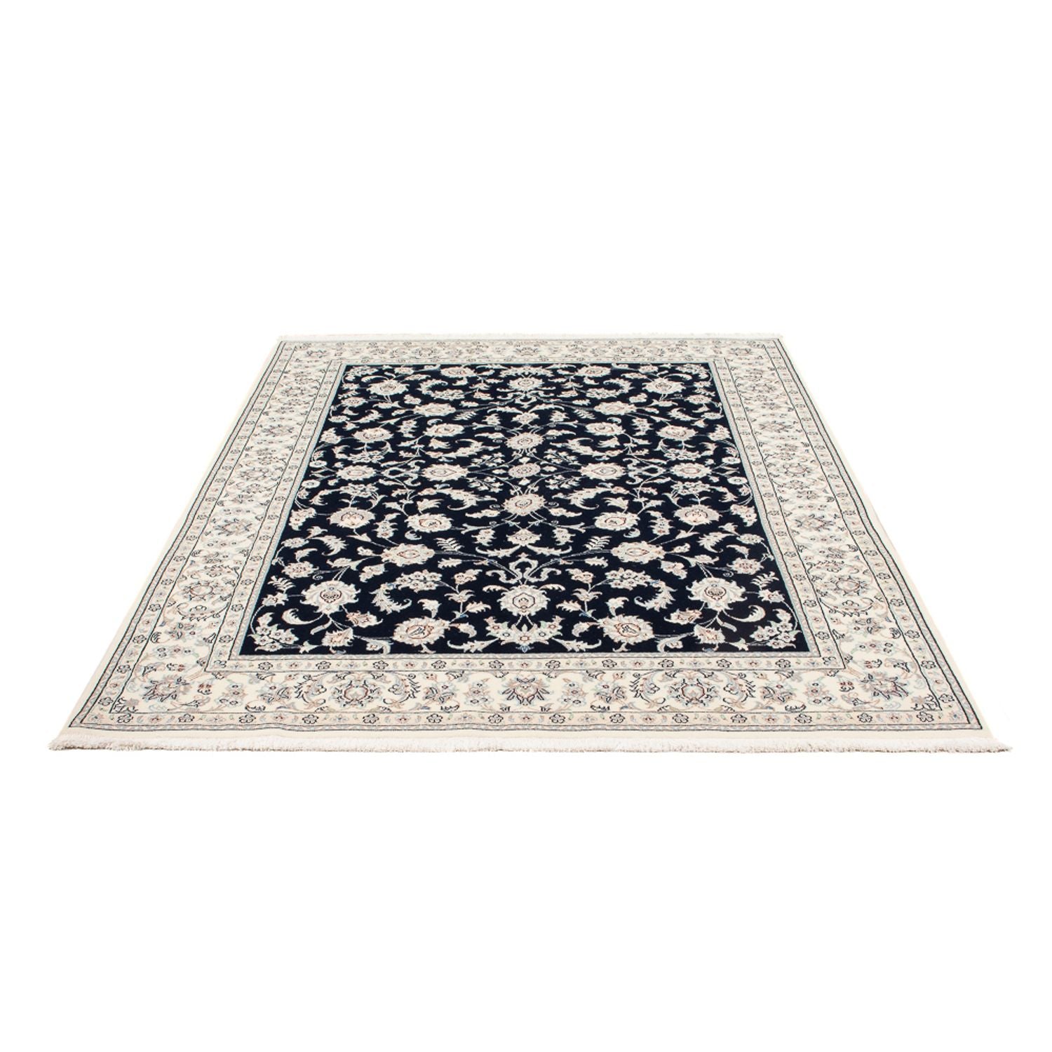 Alfombra Persa - Nain - Prima - 200 x 147 cm - azul oscuro