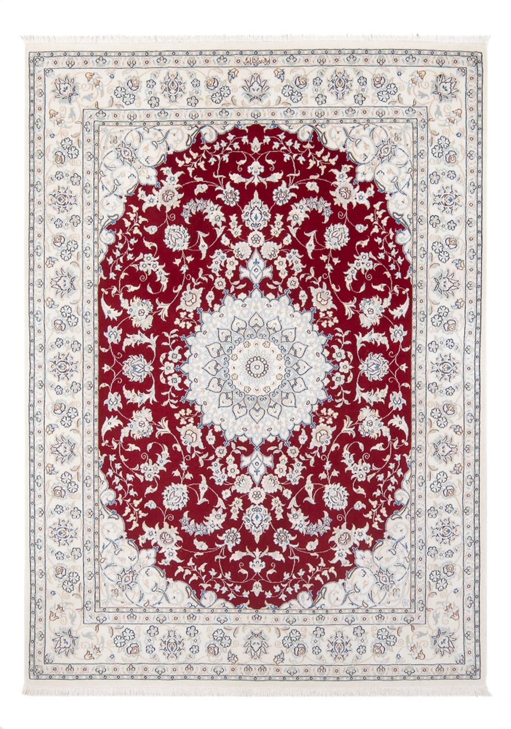 Alfombra Persa - Nain - Prima - 205 x 148 cm - rojo