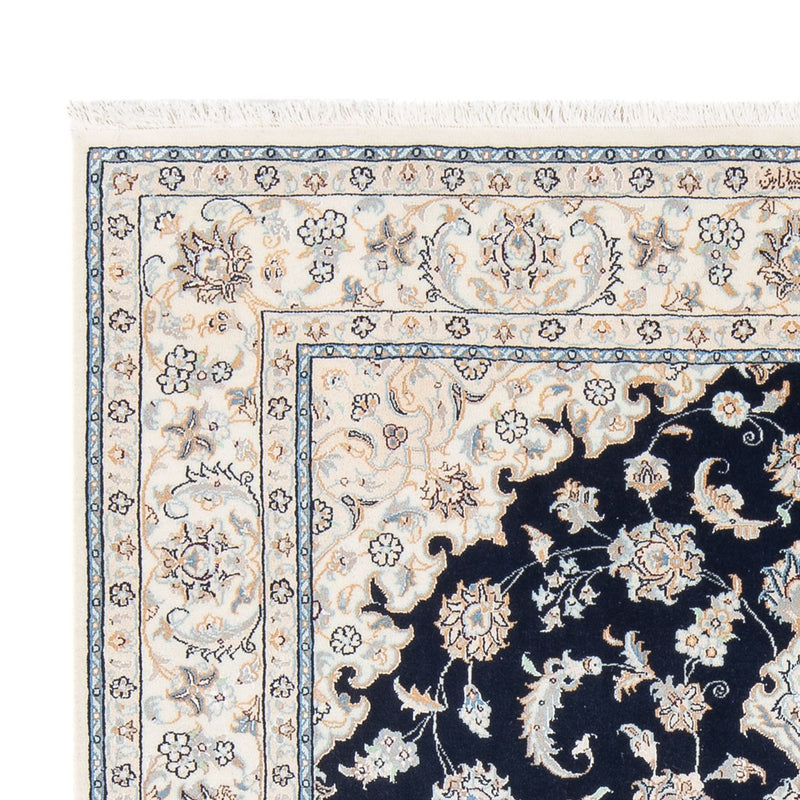 Alfombra Persa - Nain - Prima - 202 x 151 cm - azul oscuro