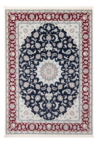 Alfombra Persa - Nain - Prima - 207 x 149 cm - azul oscuro