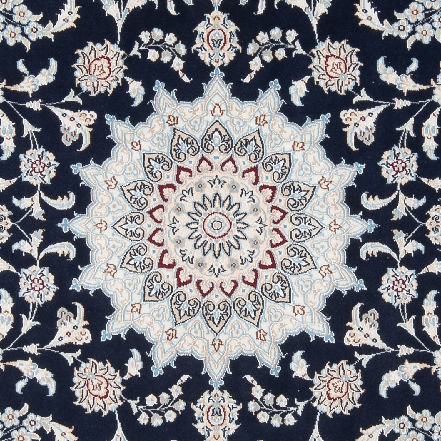 Alfombra Persa - Nain - Prima - 207 x 149 cm - azul oscuro