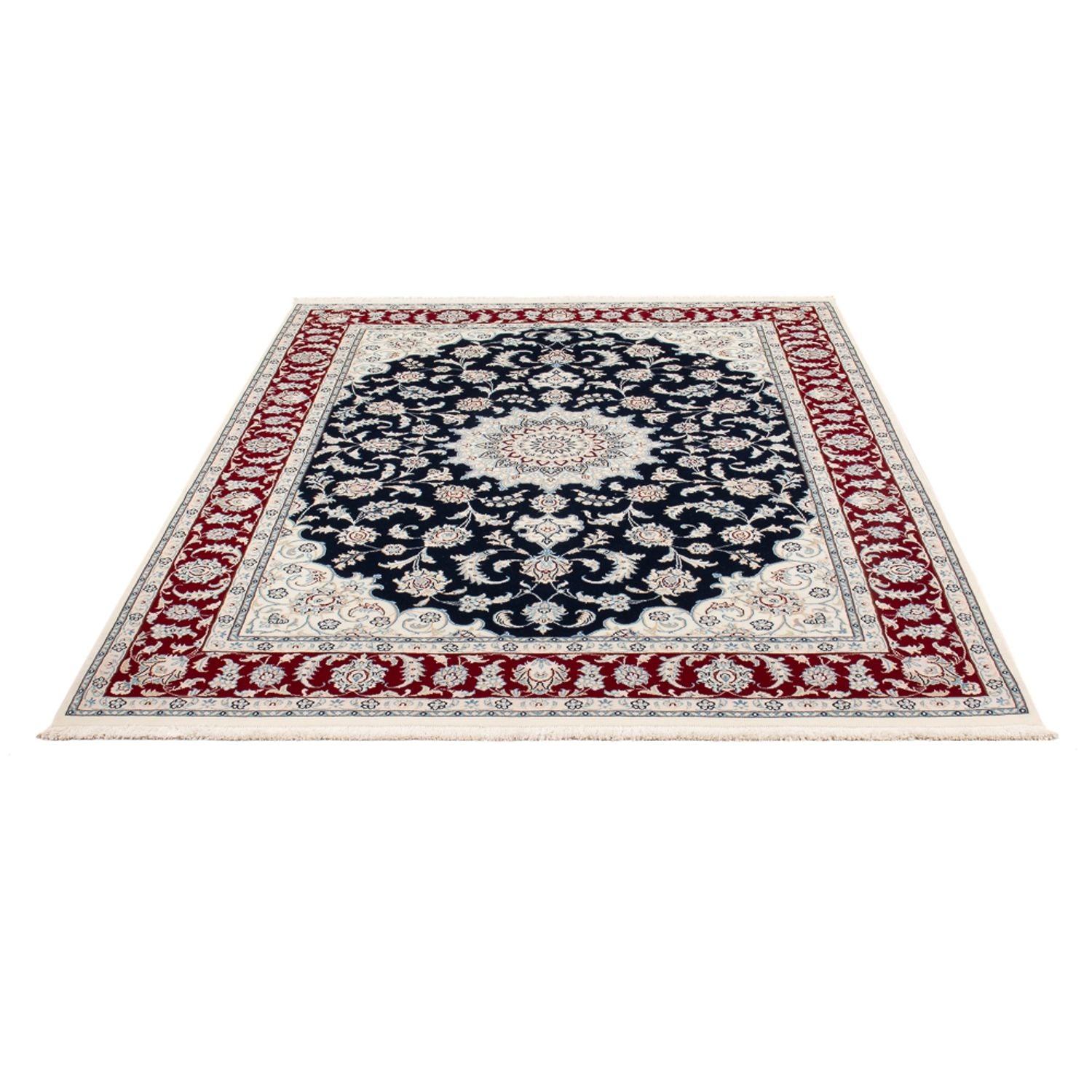 Alfombra Persa - Nain - Prima - 207 x 149 cm - azul oscuro