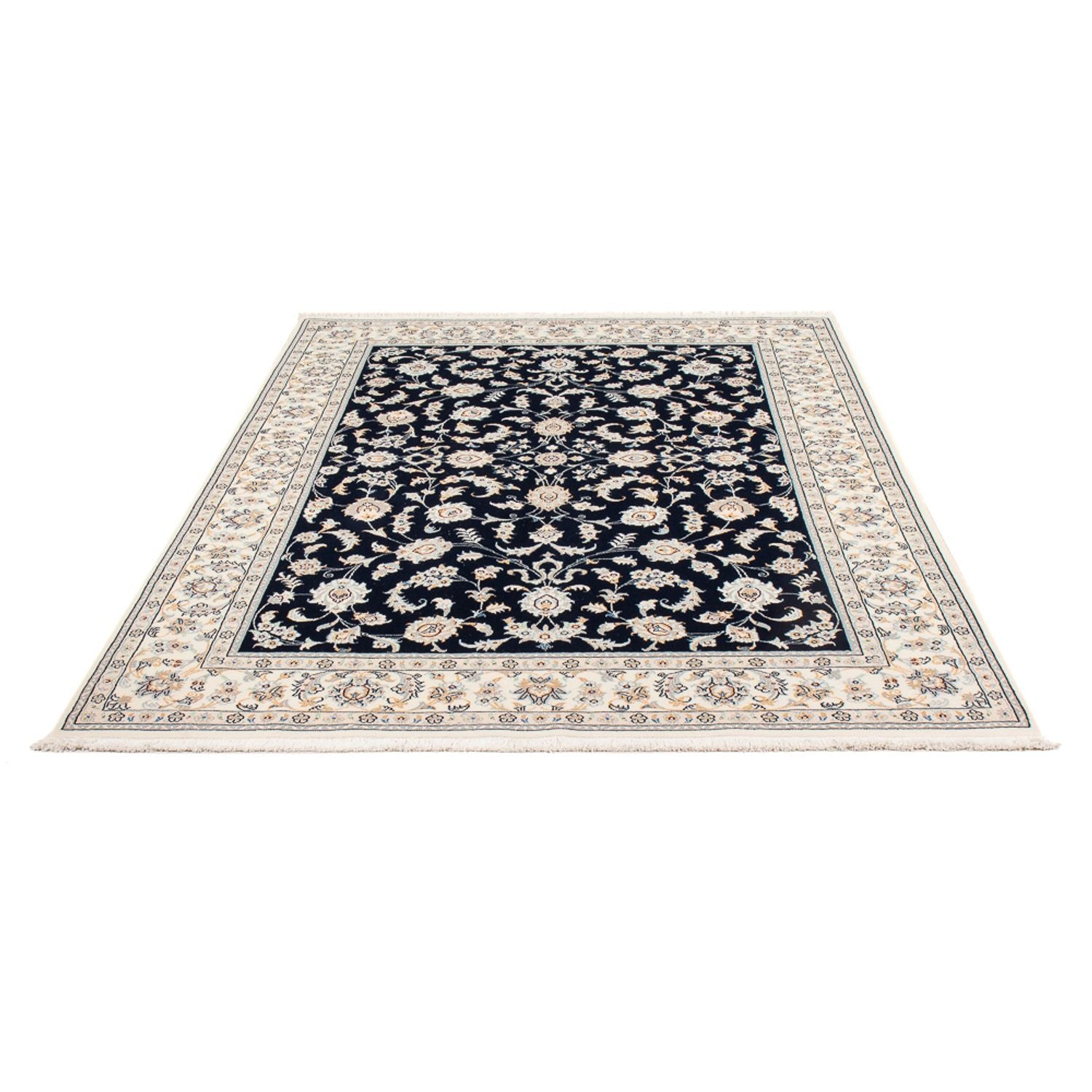 Alfombra Persa - Nain - Prima - 205 x 148 cm - azul oscuro