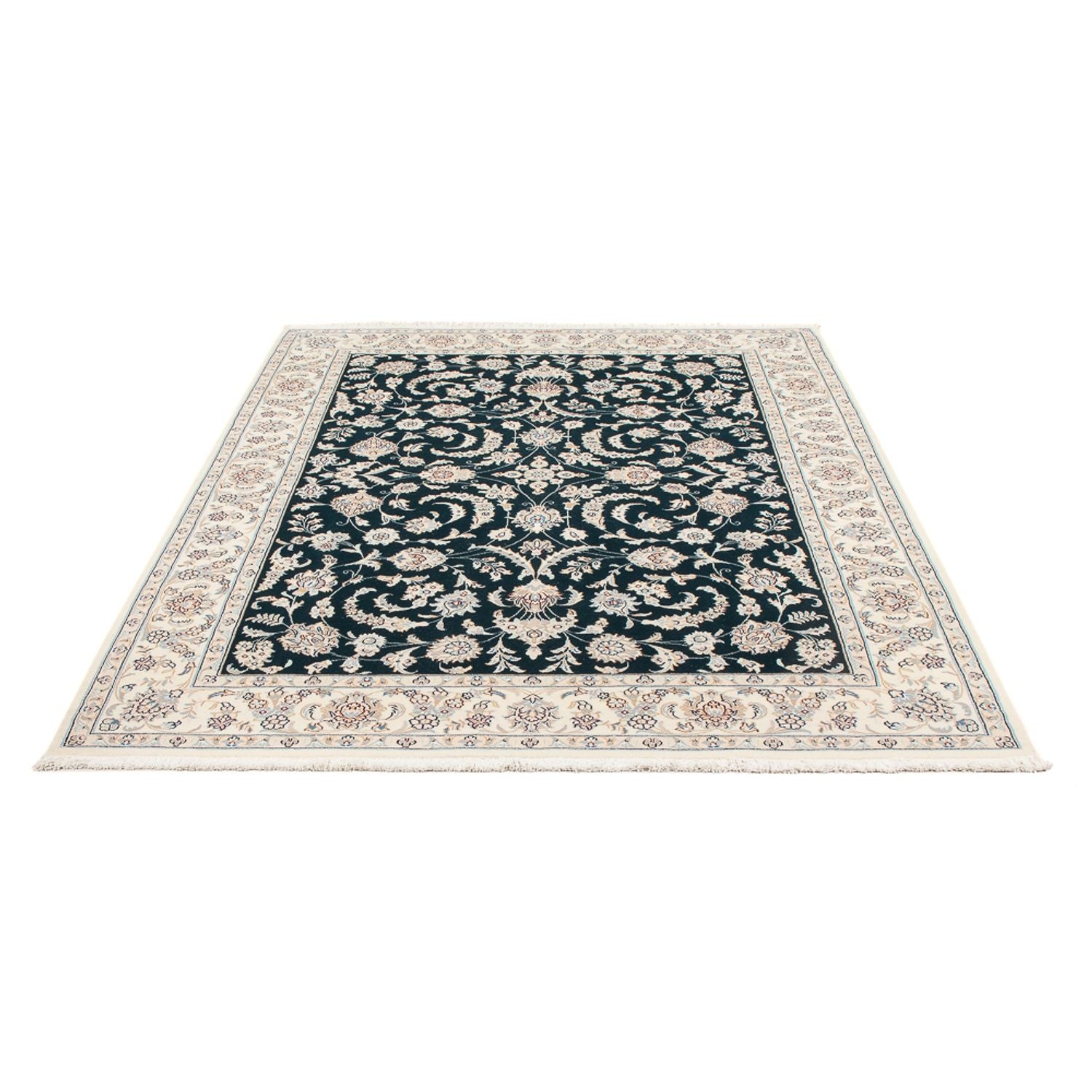 Alfombra Persa - Nain - Prima - 210 x 148 cm - azul oscuro