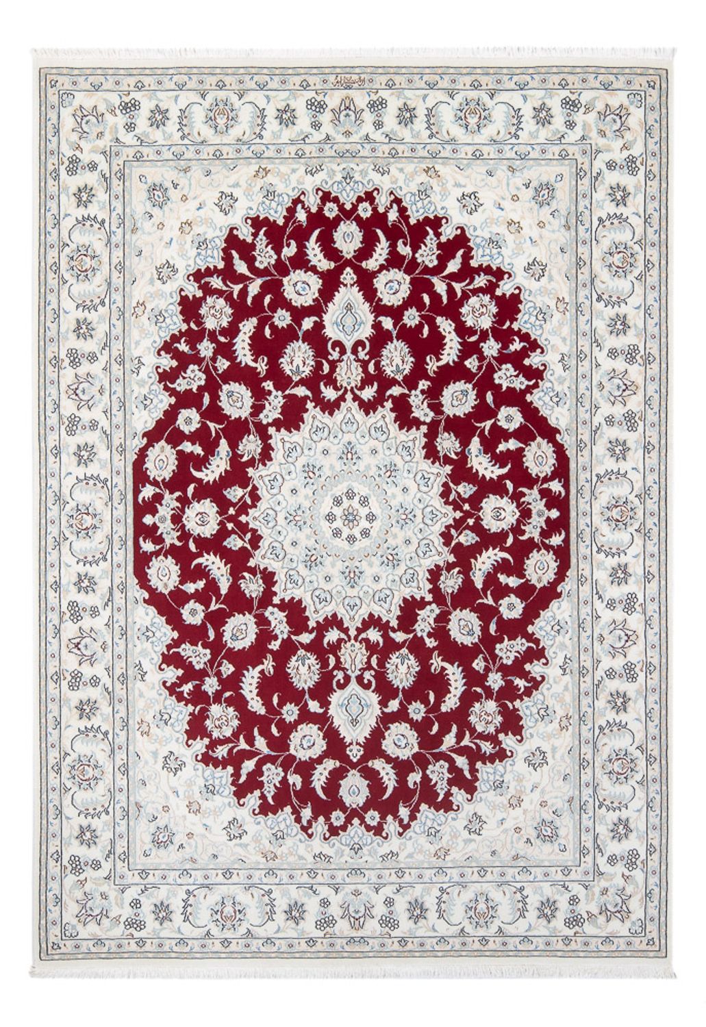 Alfombra Persa - Nain - Prima - 206 x 147 cm - rojo