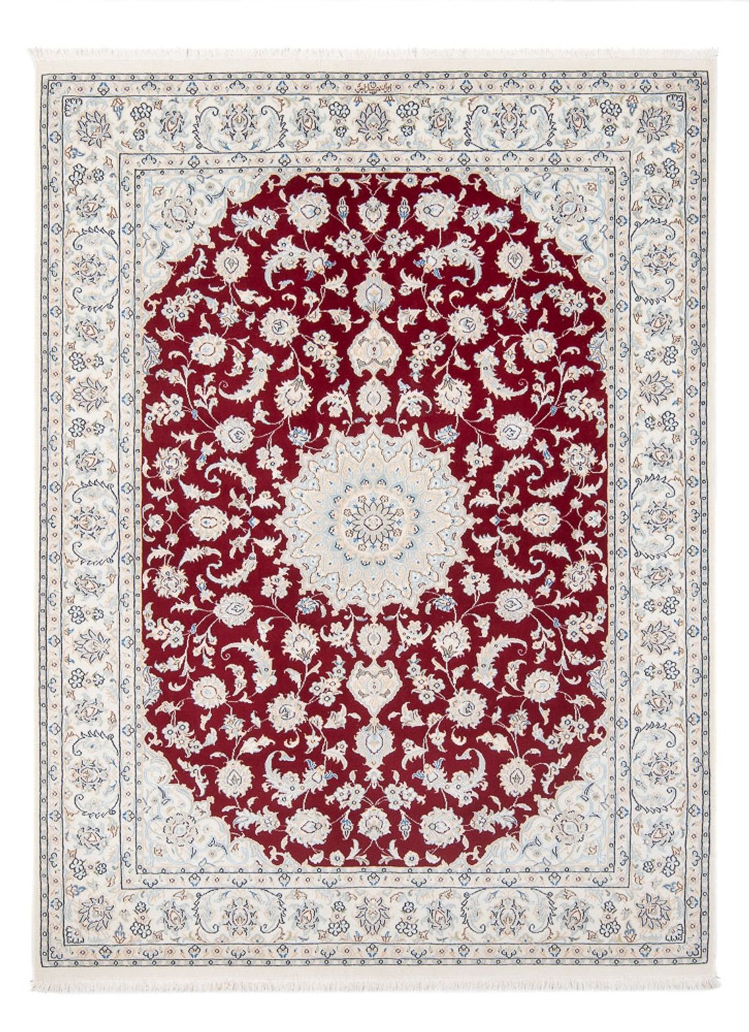 Alfombra Persa - Nain - Prima - 200 x 150 cm - rojo