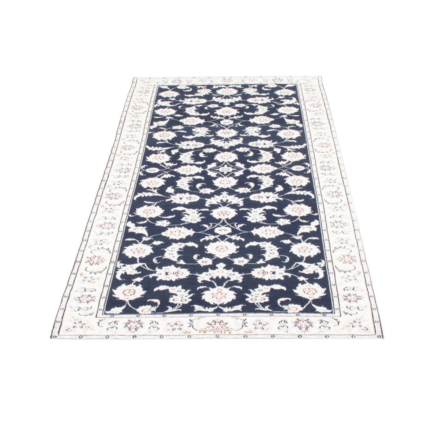 Alfombra de pasillo Alfombra Persa - Nain - Real - 194 x 82 cm - azul oscuro