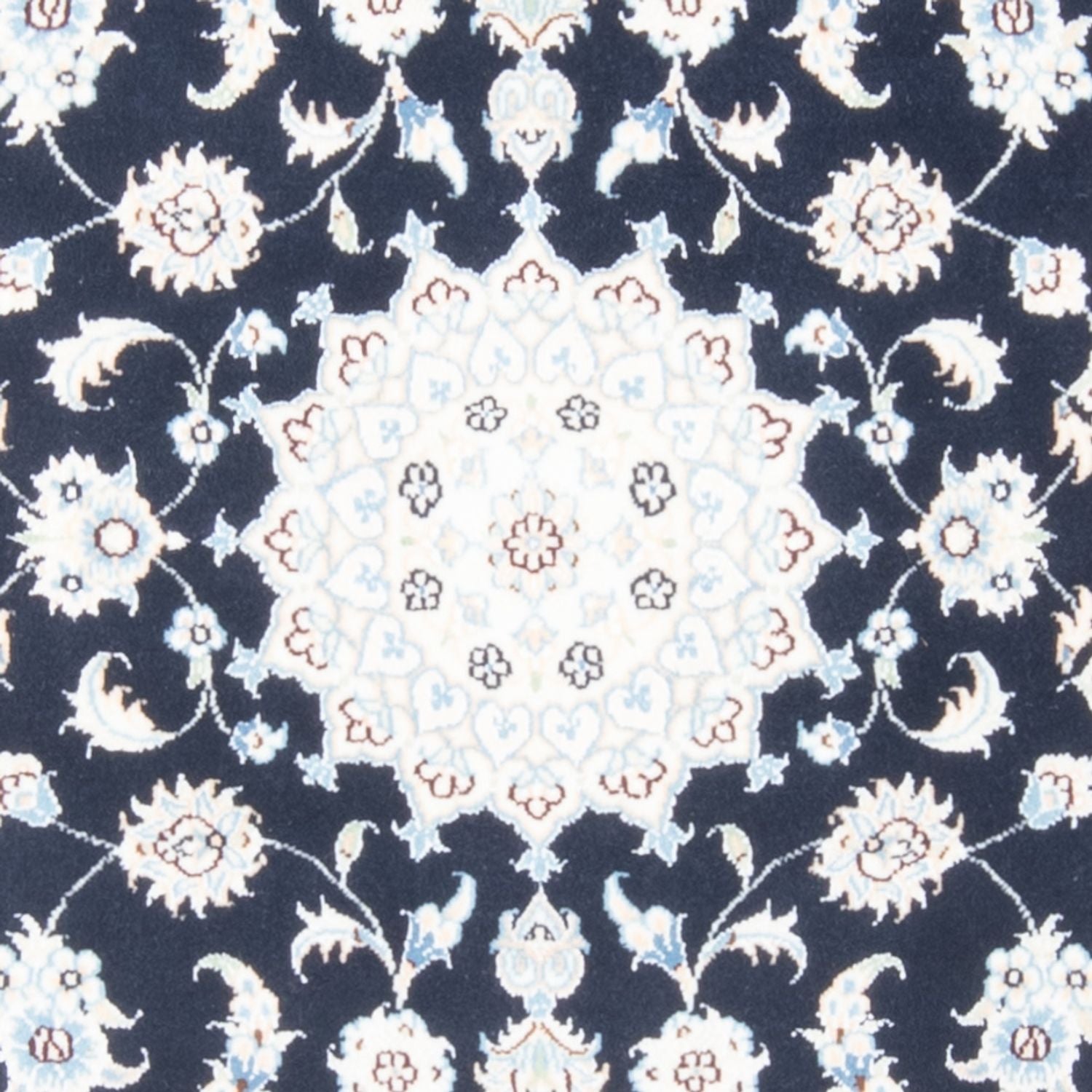 Alfombra de pasillo Alfombra Persa - Nain - Real - 197 x 81 cm - azul oscuro