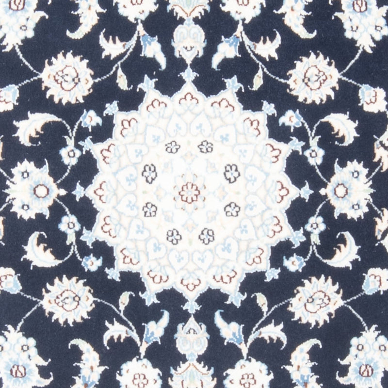 Alfombra de pasillo Alfombra Persa - Nain - Real - 197 x 81 cm - azul oscuro