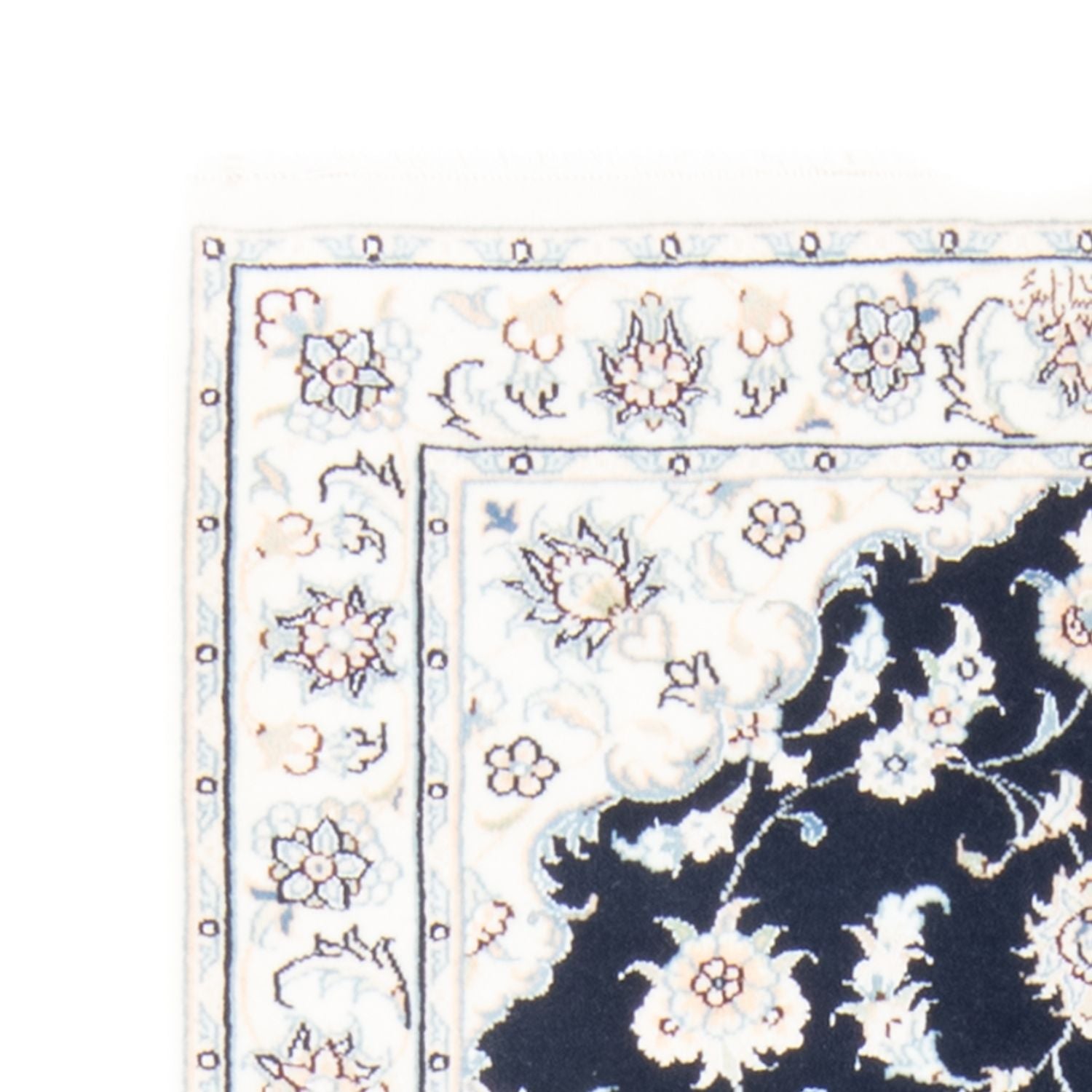 Alfombra de pasillo Alfombra Persa - Nain - Real - 197 x 81 cm - azul oscuro